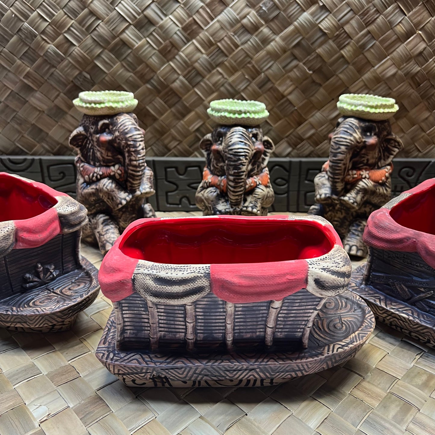 Tiki tOny's De Nile Set - with Skipper's Bote and Sunbathing Bertha Tiki Mugs, sculpted by THOR - Ready to Ship! (FREE SHIPPING in U.S.)
