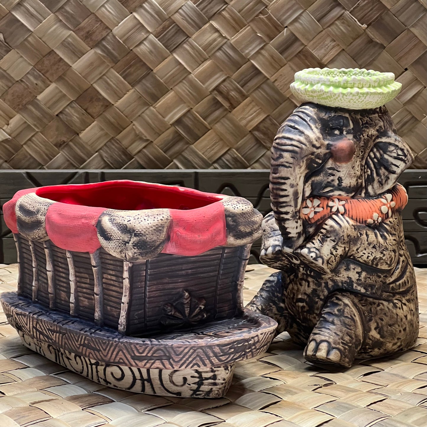 Tiki tOny's De Nile Set - with Skipper's Bote and Sunbathing Bertha Tiki Mugs, sculpted by THOR - Ready to Ship! (FREE SHIPPING in U.S.)