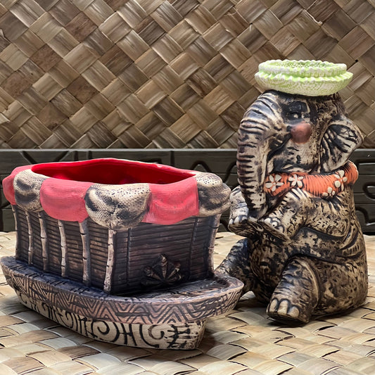 Tiki tOny's De Nile Set - with Skipper's Bote and Sunbathing Bertha Tiki Mugs, sculpted by THOR - Ready to Ship! (FREE SHIPPING in U.S.)