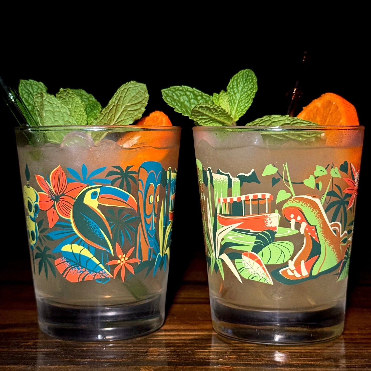 Jeff Granito's 'Piranha River Cruise' Mai Tai Cocktail Glass (1) - Ready to Ship!