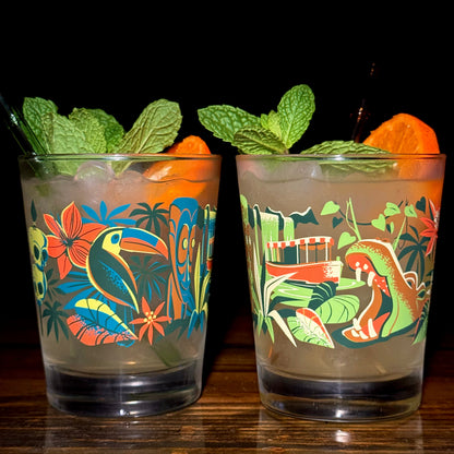 Jeff Granito's 'Piranha River Cruise' Mai Tai Cocktail Glass (1) - Ready to Ship!
