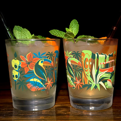 Jeff Granito's 'Piranha River Cruise' Mai Tai Cocktail Glass (1) - Ready to Ship!