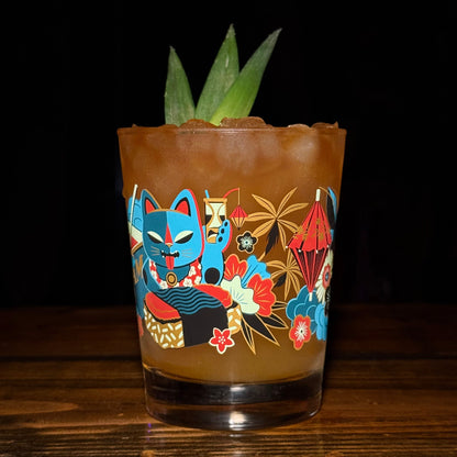 Jeff Granito's 'Mewsubi' Mai Tai Cocktail Glass (1) - Ready to Ship!