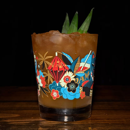 Jeff Granito's 'Mewsubi' Mai Tai Cocktail Glass (1) - Ready to Ship!