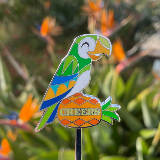 Cheers and Sante Metal Enamel Swizzle Stick - Ready to Ship!