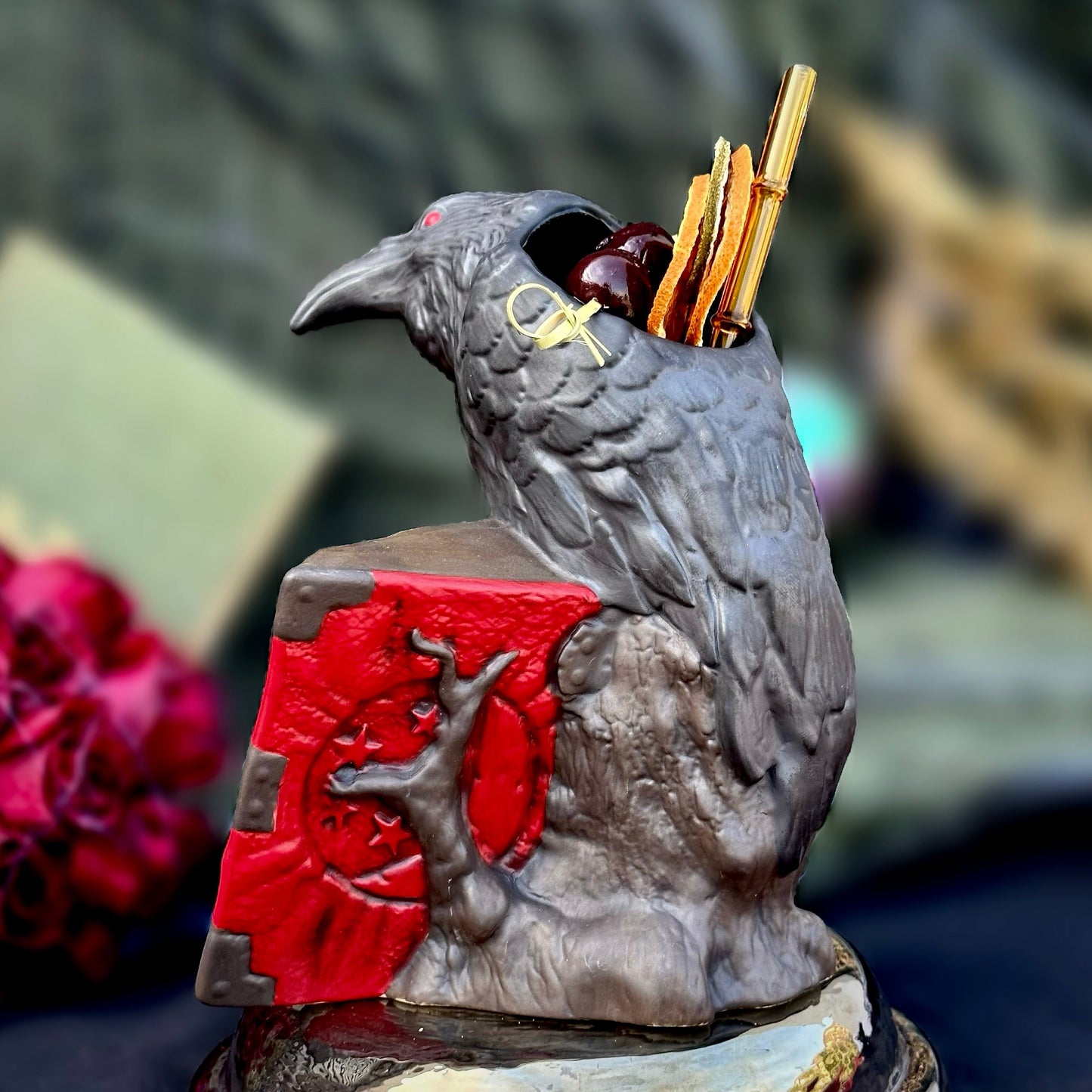 The Raven & The Spirits - Ceramic Tiki Mug - Ready to Ship! (FREE Shipping in U.S.)