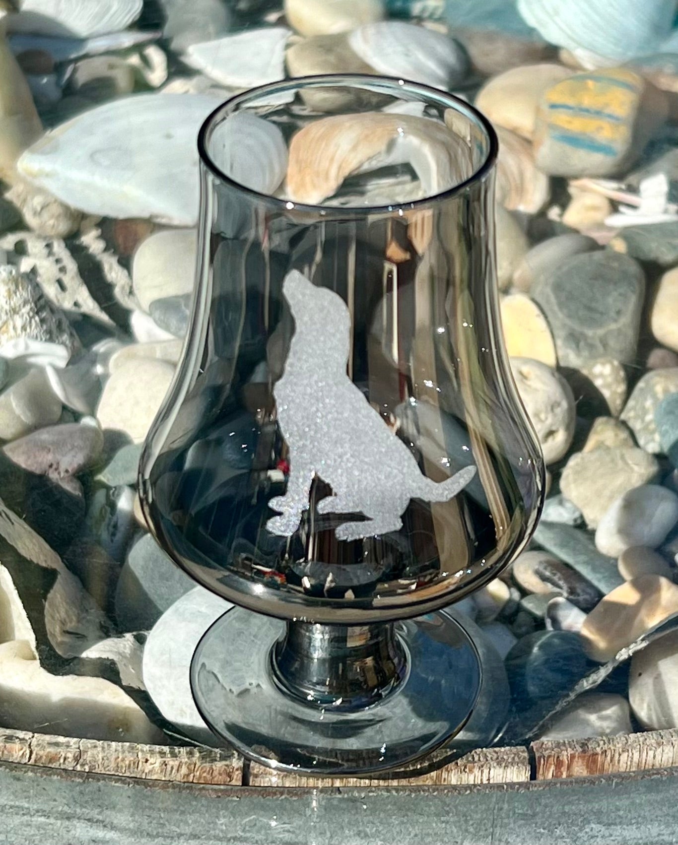 Amehla Whiskey Tasting Glass - Set of 2, 5-ounce Whisky Glasses with Water Dropper Pipette