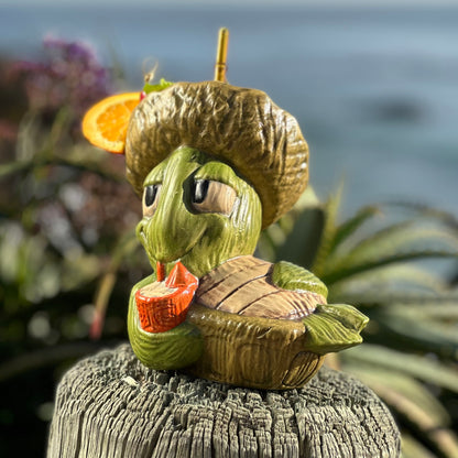 Tiki tOny's Luau Louie the Sippin' Turtle Tiki Mug, sculpt by Thor - Ready to Ship! (FREE SHIPPING in U.S.)