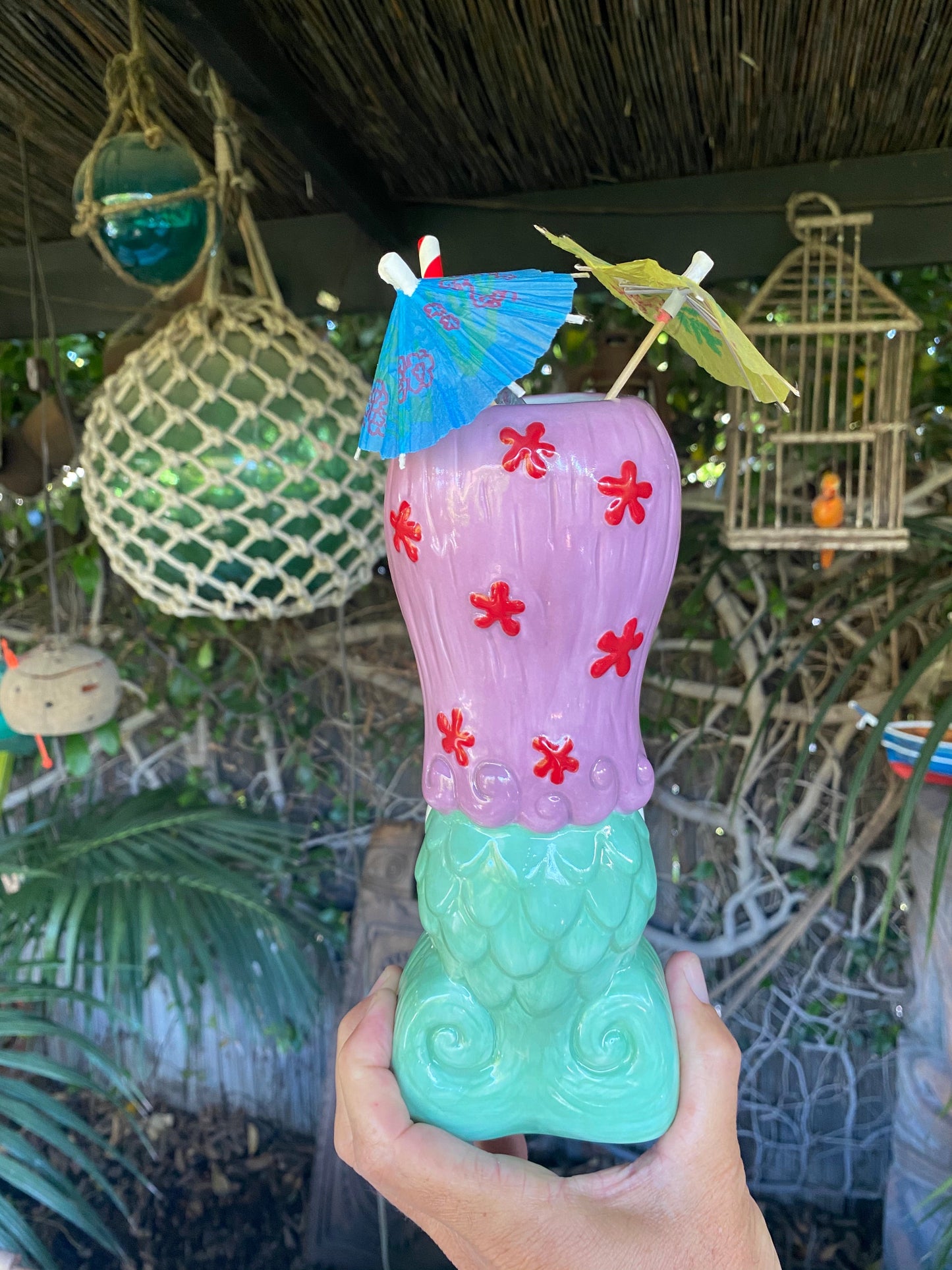 Tiki tOny's Lagoon Mermaid LAVENDER HAIR Tiki Mug - Ready to Ship! (FREE SHIPPING in U.S.)