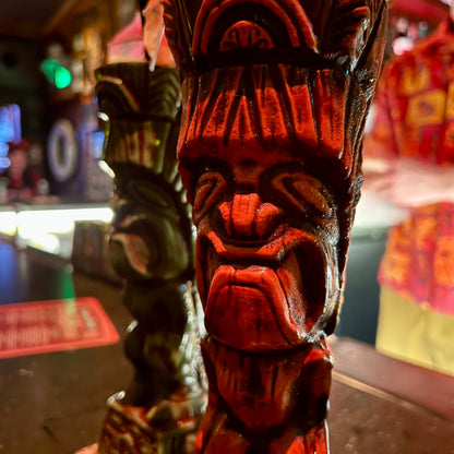 Journey to Hawaii Tiki Mug - Lava Orange Limited Edition of 300, designed by Lost Tiki, Jeff Granito, Thor, and sculpted by Thor - Ready to Ship! (FREE SHIPPING in U.S.)