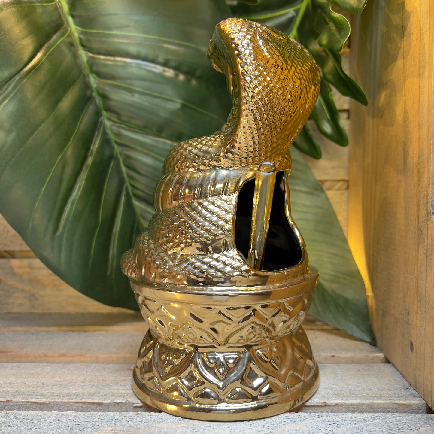 Golden Cobra Idol Tiki Mug, designed and sculpted by Thor - Ready to Ship! (FREE SHIPPING in U.S.)