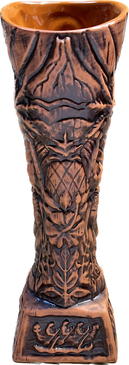 Journey to Hawaii Tiki Mug - Lava Orange Limited Edition of 300, designed by Lost Tiki, Jeff Granito, Thor, and sculpted by Thor - Ready to Ship! (FREE SHIPPING in U.S.)