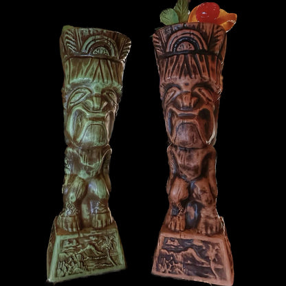 Journey to Hawaii Tiki Mug - Jungle Relic Green Limited Edition of 300, designed by Lost Tiki, Jeff Granito, Thor, and sculpted by Thor - Ready to Ship! (FREE SHIPPING in U.S.)