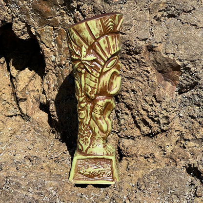Journey to Hawaii Tiki Mug - Jungle Relic Green Limited Edition of 300, designed by Lost Tiki, Jeff Granito, Thor, and sculpted by Thor - Ready to Ship! (FREE SHIPPING in U.S.)