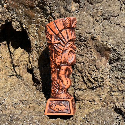 Journey to Hawaii Tiki Mug - Lava Orange Limited Edition of 300, designed by Lost Tiki, Jeff Granito, Thor, and sculpted by Thor - Ready to Ship! (FREE SHIPPING in U.S.)