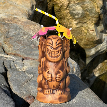 Tahitian Trio Tiki Mug, designed by TikiLand and sculpted by Thor -  Ready to Ship! (FREE SHIPPING in U.S.)