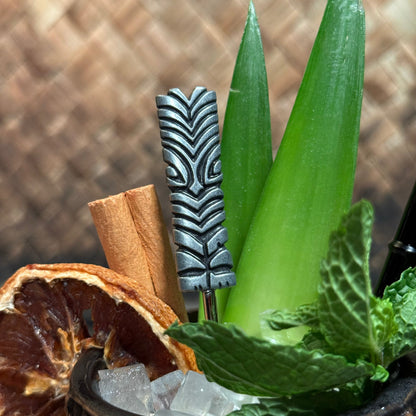 TikiLand Trading Co.'s 'Heritage Aloha' Sculpted Metal Swizzle Sticks - Set of Four (4) - Ready to Ship / Rolling Pre-Order (FREE SHIPPING in U.S.)