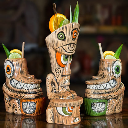 Tiki tOny's Enchanted Tiki Room Chanting Drummer ceramic Tiki Mug - Ready to Ship! (FREE Shipping in U.S.)
