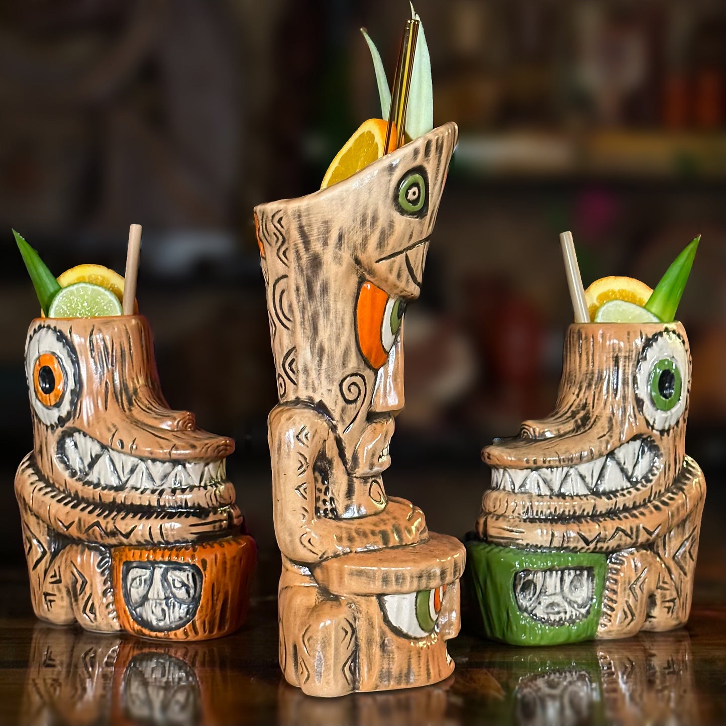 Tiki tOny's Enchanted Tiki Room Chanting Drummer ceramic Tiki Mug - Ready to Ship! (FREE Shipping in U.S.)