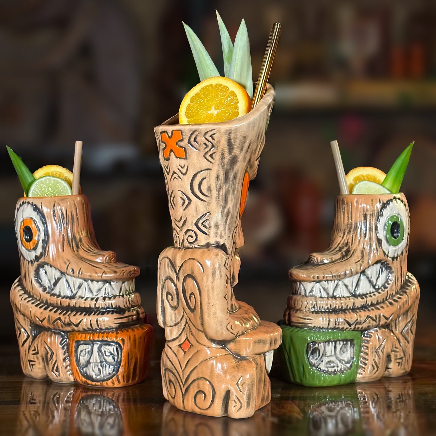 Tiki tOny's Enchanted Tiki Room Chanting Drummer ceramic Tiki Mug - Ready to Ship! (FREE Shipping in U.S.)