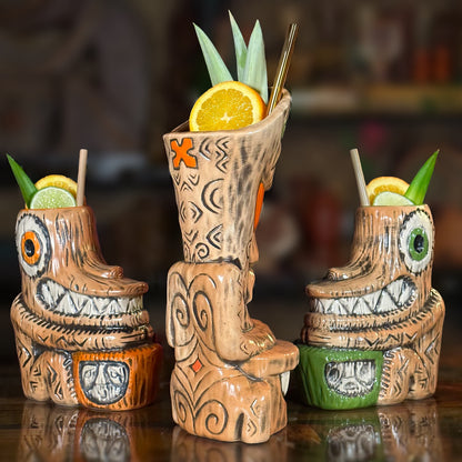 Tiki tOny's Enchanted Tiki Room Chanting Drummer ceramic Tiki Mug - Ready to Ship! (FREE Shipping in U.S.)