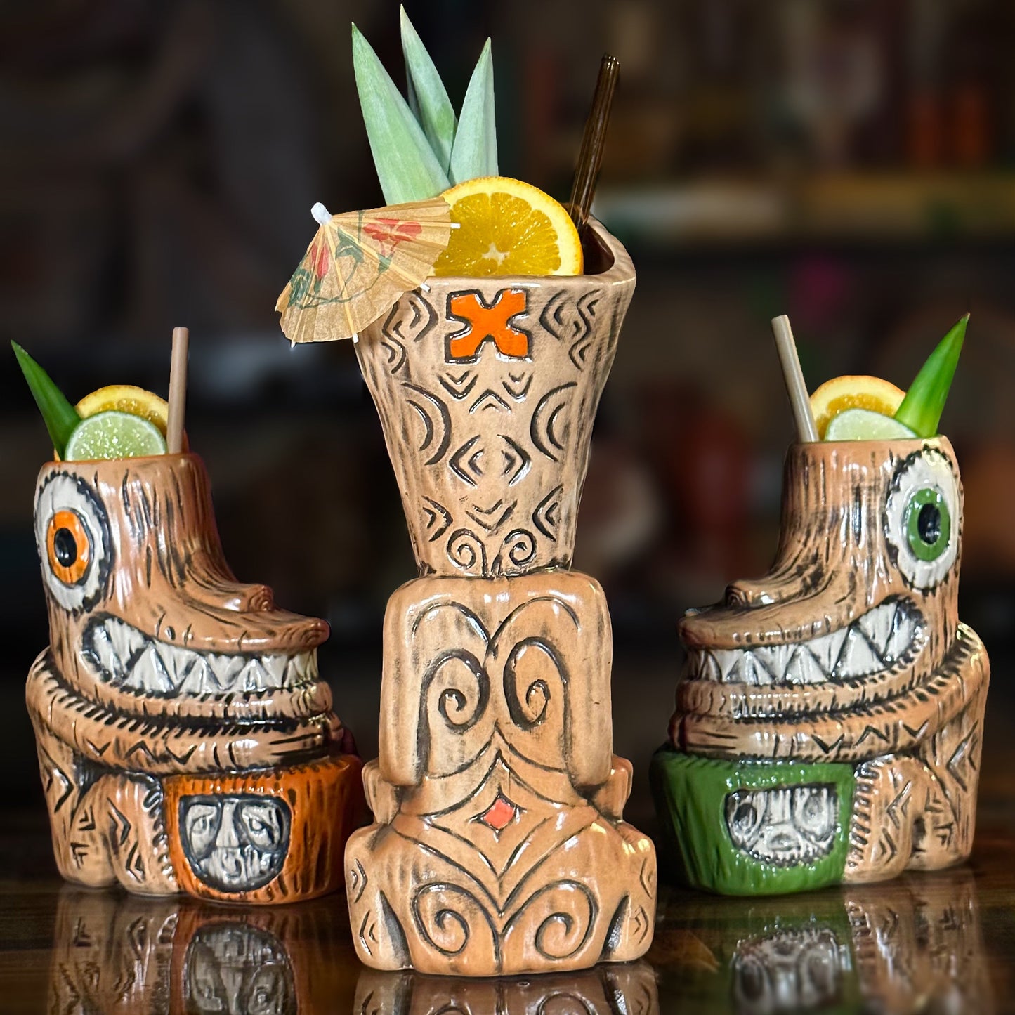Tiki tOny's Enchanted Tiki Room Chanting Drummer ceramic Tiki Mug - Ready to Ship! (FREE Shipping in U.S.)