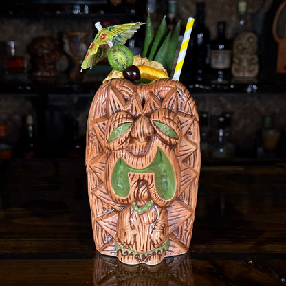 The Griper Tiki Mug (Green) designed by Ken Ruzic, sculpted by Thor - Limited Edition of 250 - Ready to Ship! (FREE SHIPPING in U.S.)