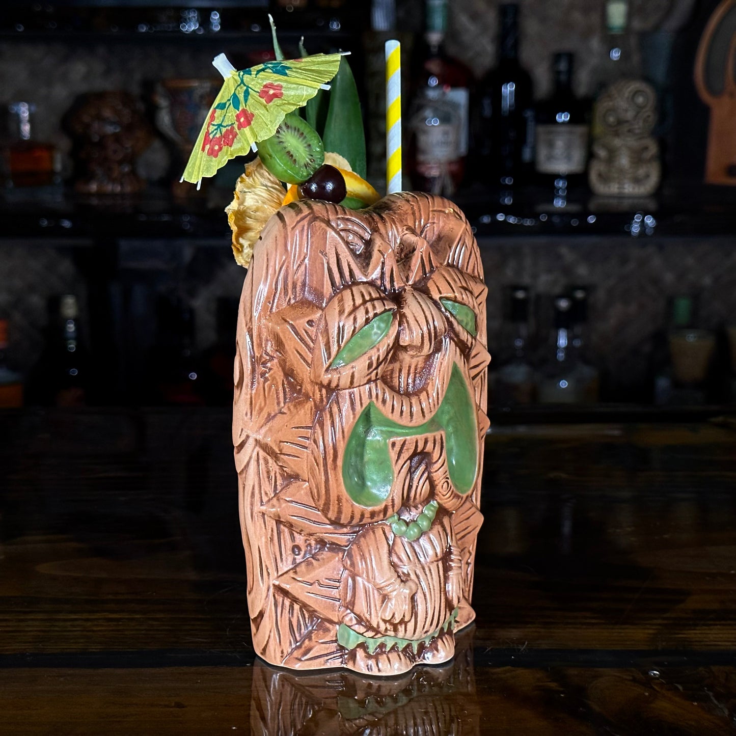 The Griper Tiki Mug (Green) designed by Ken Ruzic, sculpted by Thor - Limited Edition of 250 - Ready to Ship! (FREE SHIPPING in U.S.)