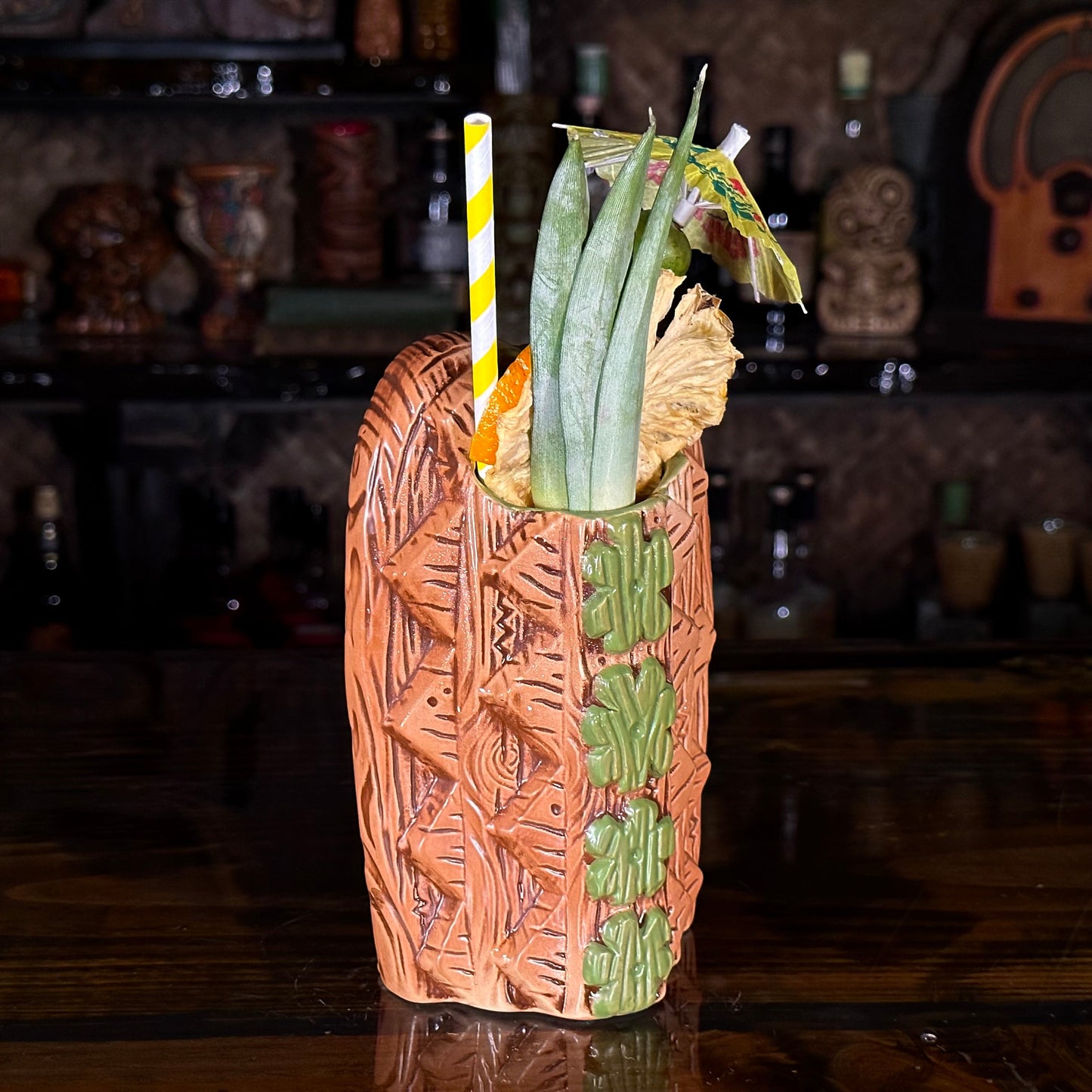 The Griper Tiki Mug (Green) designed by Ken Ruzic, sculpted by Thor - Limited Edition of 250 - Ready to Ship! (FREE SHIPPING in U.S.)