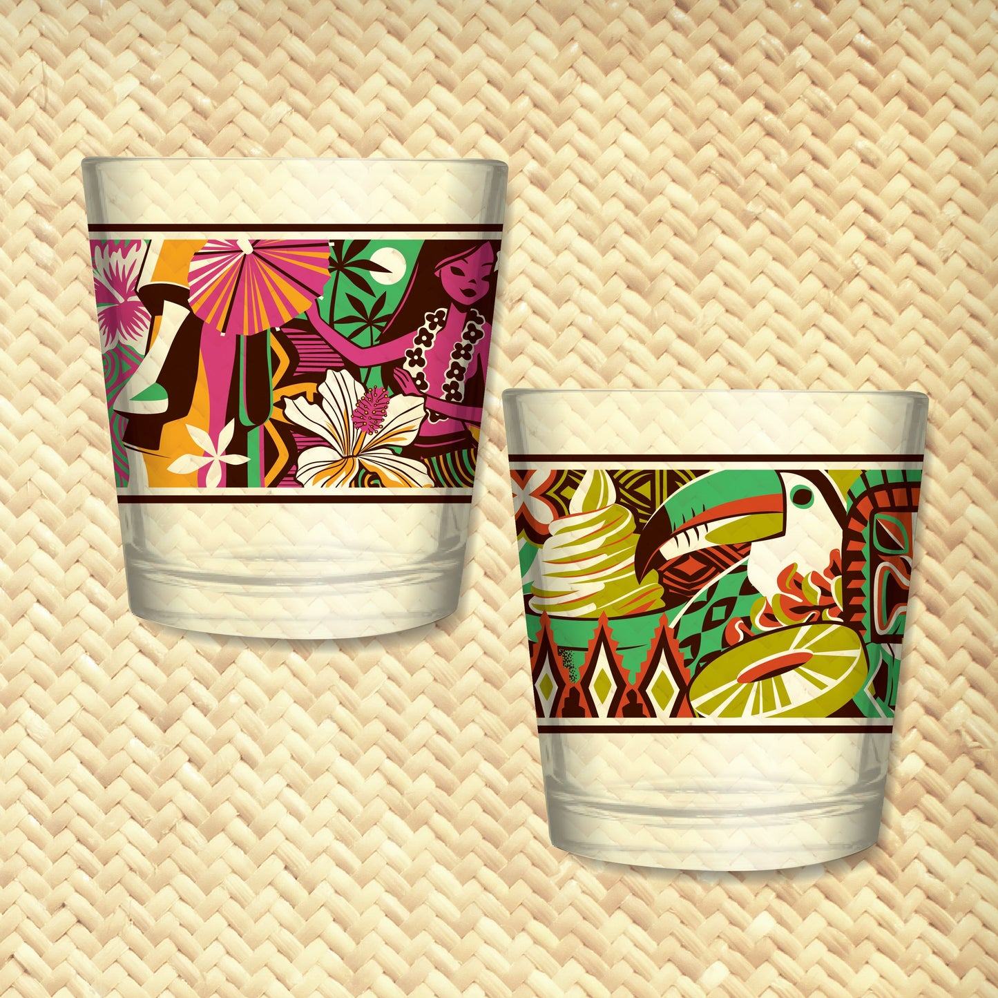 Jeff Granito's 'Island Memories' Mai Tai Cocktail Glass (1) - Ready to Ship!