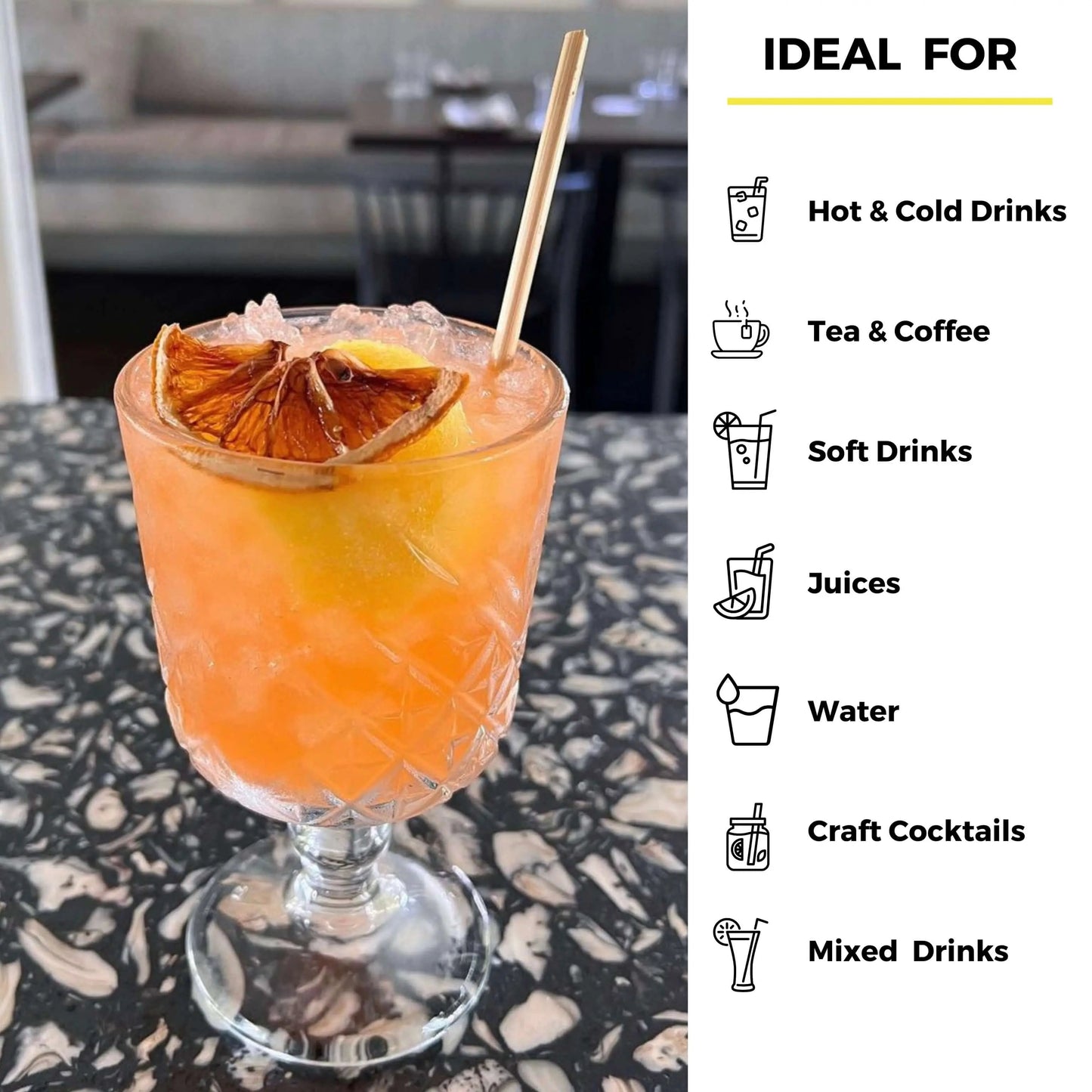 5.75" Cocktail Wheat Straws