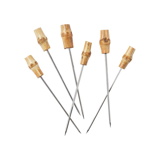 Natural bamboo cocktail picks - Set of 6