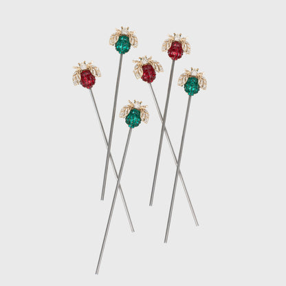 Sparkle bee swizzle sticks - Set of 6