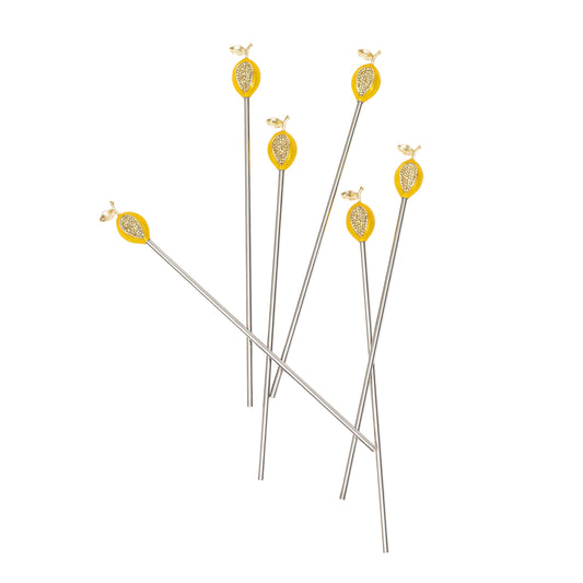 Lemon swizzle sticks - Set of 6