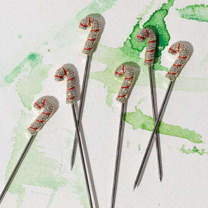 Candy cane cocktail picks - Set of 6