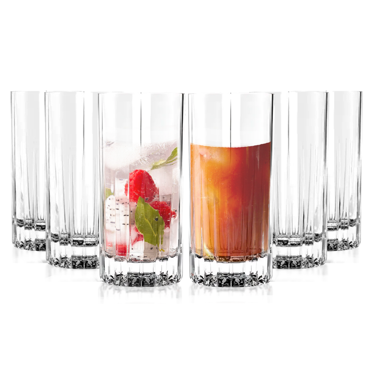 Lemonsoda - Traze Tom Collins Crystal Cut Glasses - 11.5 Oz