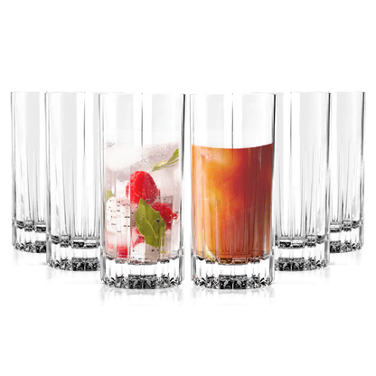 Lemonsoda - Traze Tom Collins Crystal Cut Glasses - 11.5 Oz
