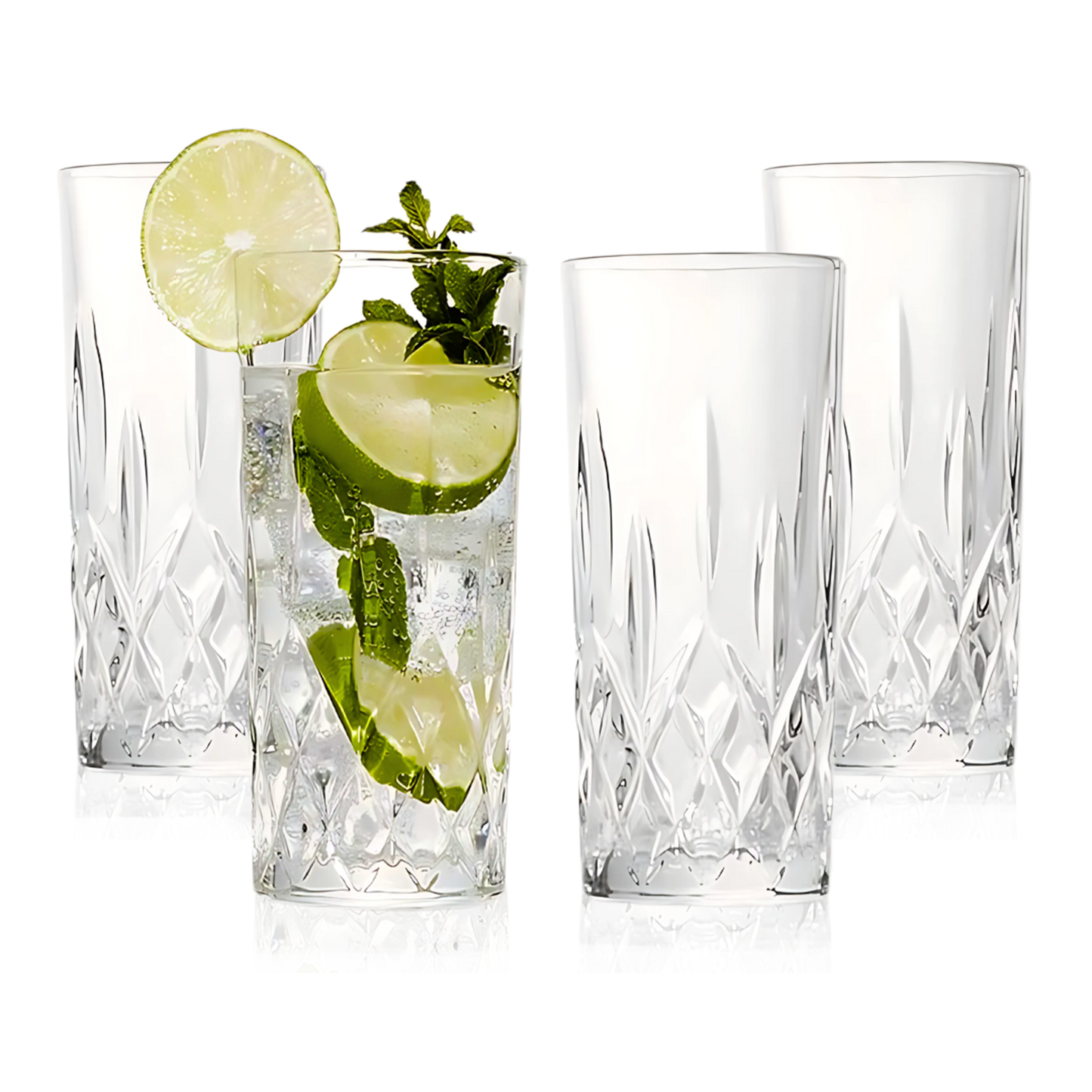 Lemonsoda - Tom Collins Drinking Glasses – Premium Water Glasses – 12oz
