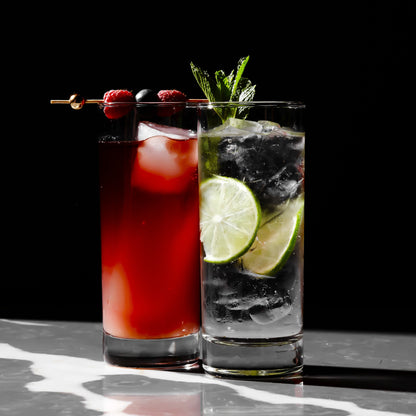 Lemonsoda - Highball Glasses Heavy Base Tom Collins Glasses - 12/15-Ounce Cups