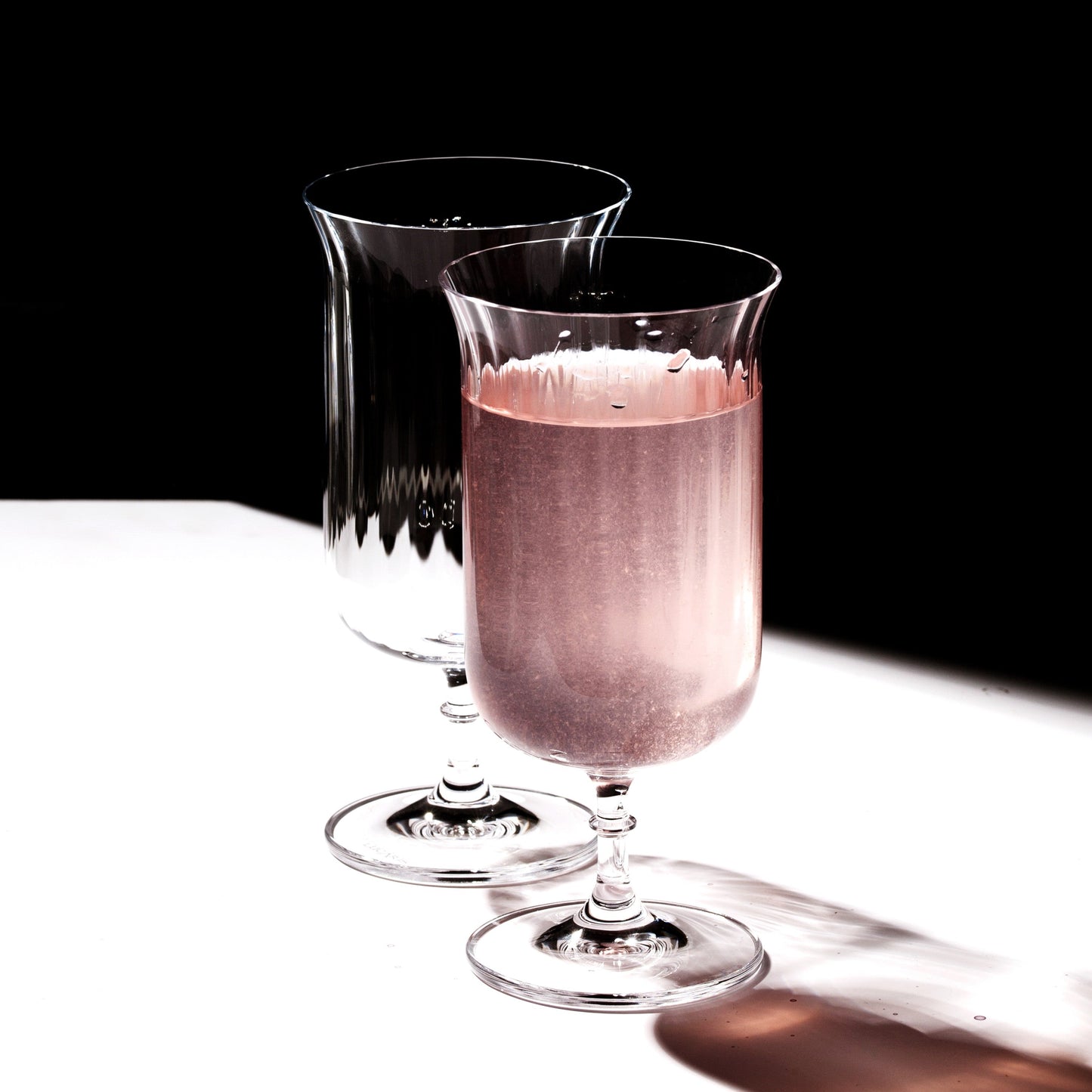 Lemonsoda - Rims Orient-Coupe Gin Sour/Long Island Ribbed Cocktail Glasses - (Deco)(11.5oz / 340mL)