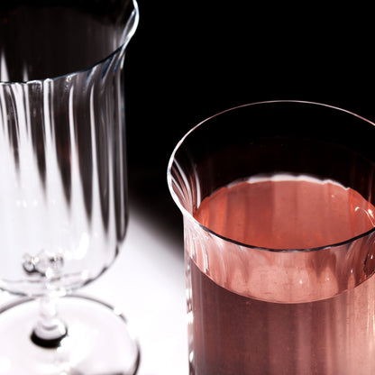 Lemonsoda - Rims Orient-Coupe Gin Sour/Long Island Ribbed Cocktail Glasses - (Deco)(11.5oz / 340mL)