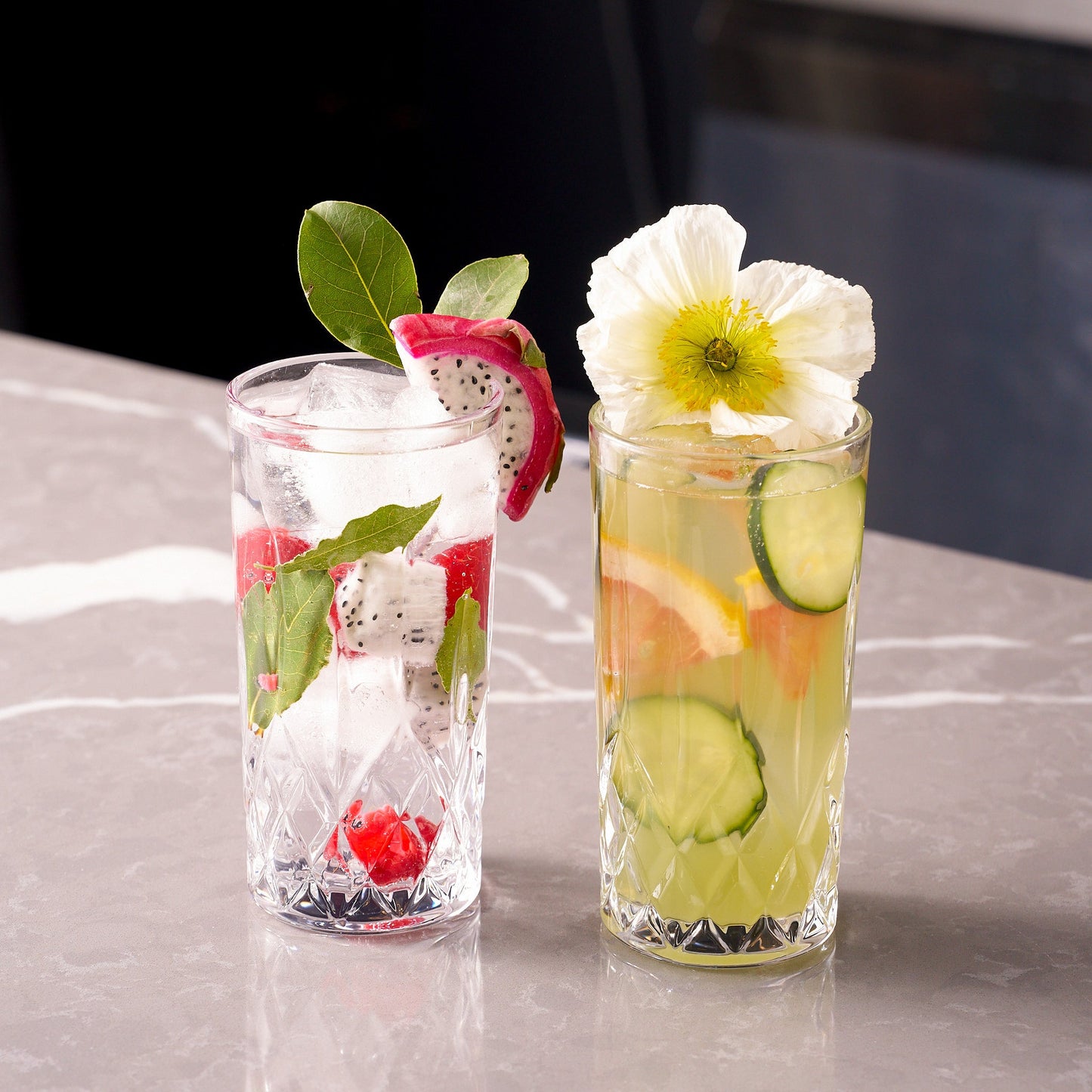 Lemonsoda - Tom Collins Drinking Glasses – Premium Water Glasses – 12oz