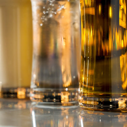 Lemonsoda - Tall Napoli Hurricane Cocktail Glasses - Handcrafted Cocktail Glass Set (15oz)