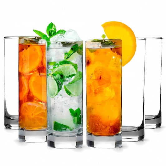 Lemonsoda - Highball Glasses Heavy Base Tom Collins Glasses - 12/15-Ounce Cups