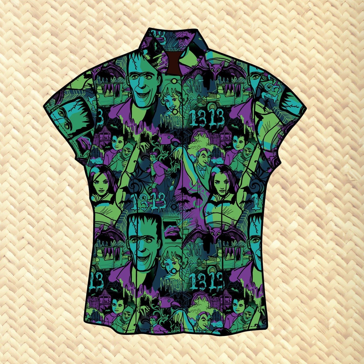Jeff Granito's '13 Mockingbirds' Classic Aloha Button-Up Shirt - Womens - Ready to Ship!