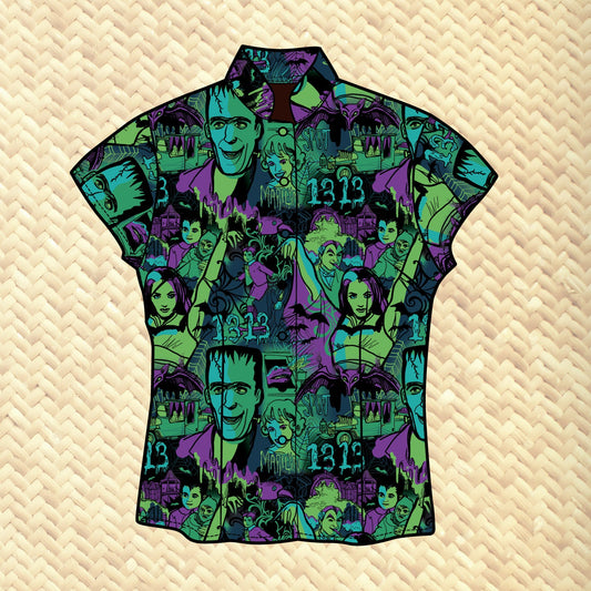 Jeff Granito's '13 Mockingbirds' Classic Aloha Button-Up Shirt - Womens - Ready to Ship!