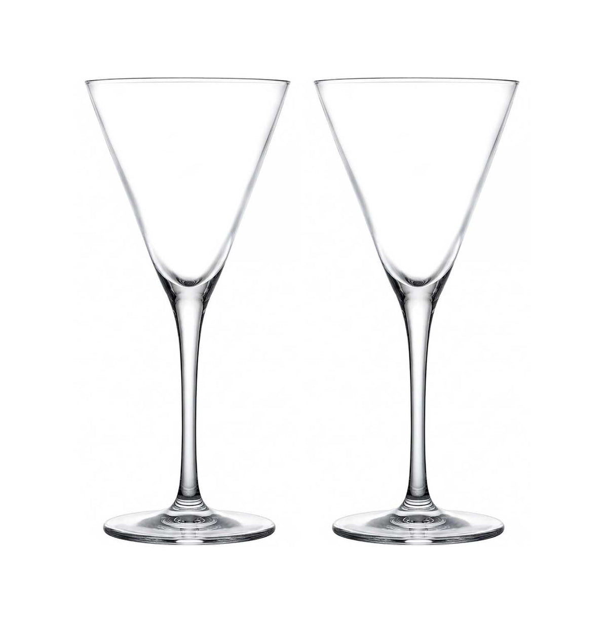 Amehla x Educated Barfly Slim Martini Glass Set of 2, Hand Blown Lead-Free Crystal