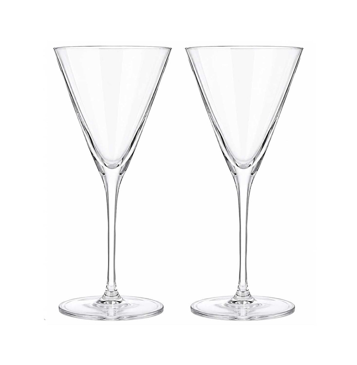 Amehla x Educated Barfly Slim Martini Glass Set of 2, Hand Blown Lead-Free Crystal