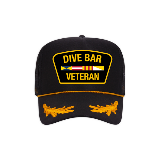 Dive Bar Veteran Hat – Snapback Trucker Hat for Industry Pros