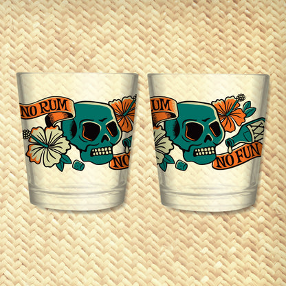 Jeff Granito's 'No Rum No Fun' Mai Tai Cocktail Glass (1) - Ready to Ship!
